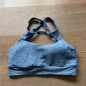 Bombshell Sportswear Heather Blue Sports Bra